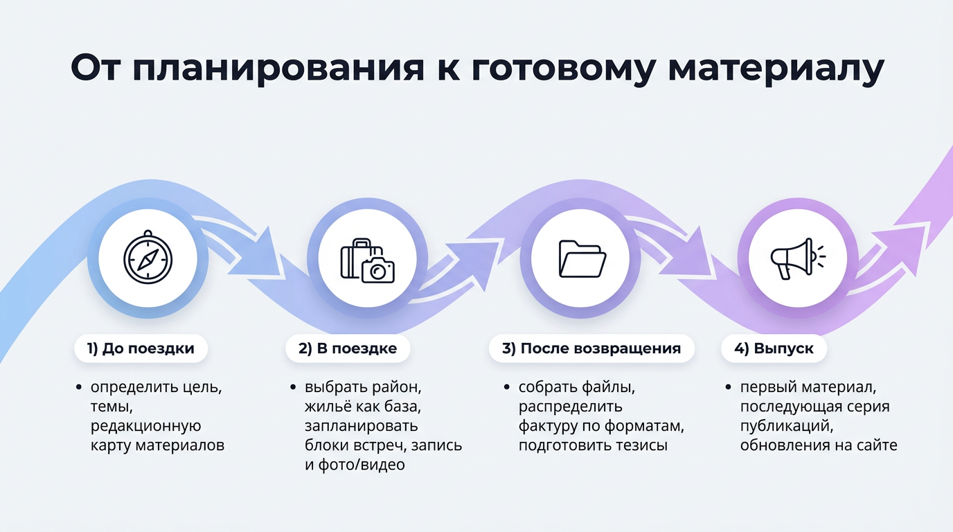 От планирования к готовому материалу